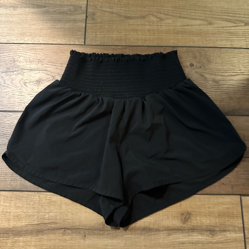 Aerie Black Athletic Shorts with Elastic Waistband